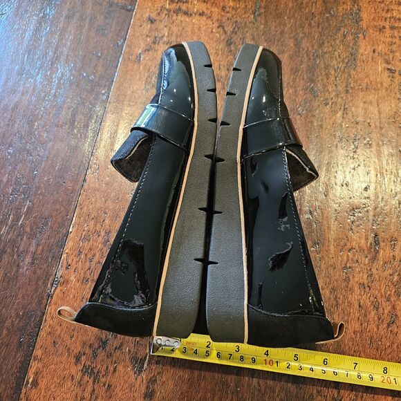 Dr. Scholl’s Webster Loafer Size 9 Black Patent & Suede Platform Indie Sleaze - Picture 5 of 8